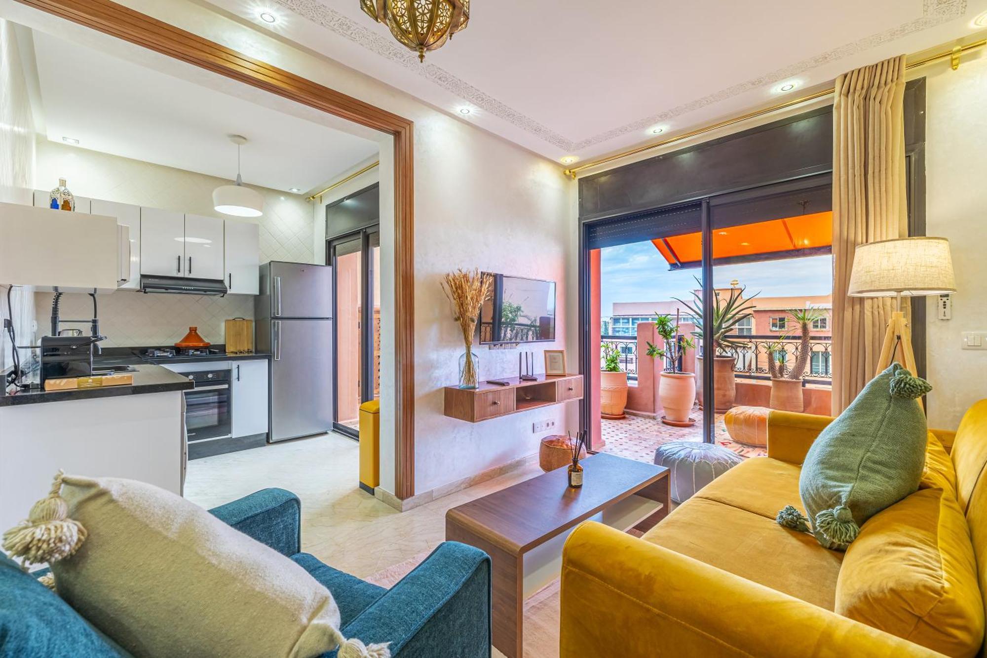 Le Jasmin - Appartement Authentique A Gueliz Marrakesh Bagian luar foto
